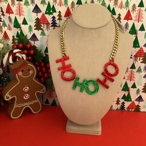 Betsey Johnson Ice Queen Ho Ho Ho Christmas Necklace New